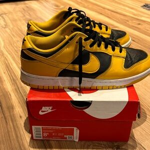 Nike Dunk Low Retro - black/goldenrod (size 8.5)